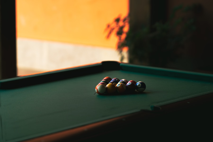 Table de billard — vision floue vs nette